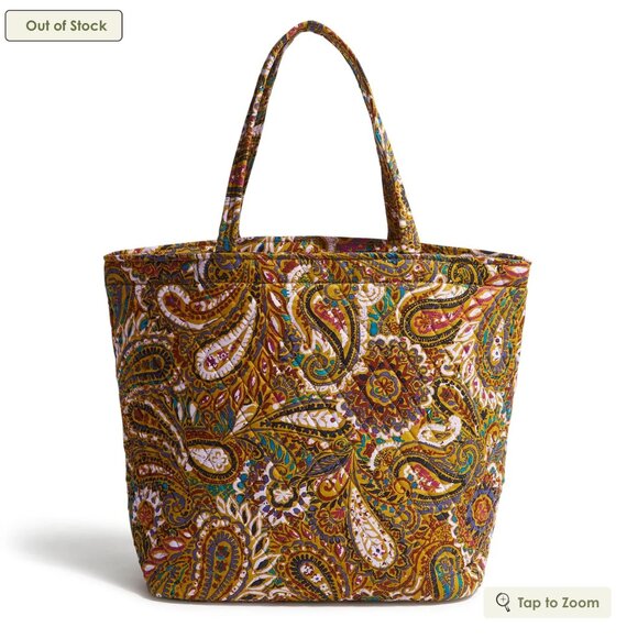 Vera Bradley Essential Grand Tote Buta Spray Paisley NWT - Picture 8 of 9